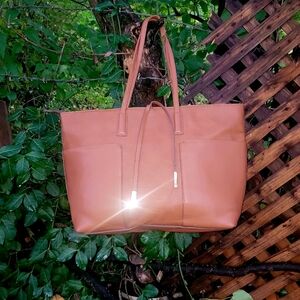 Elegant BROWN Leather Tote Bag